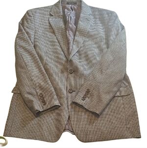 Ralph Lauren Black and White Houndstooth Blazer 42R